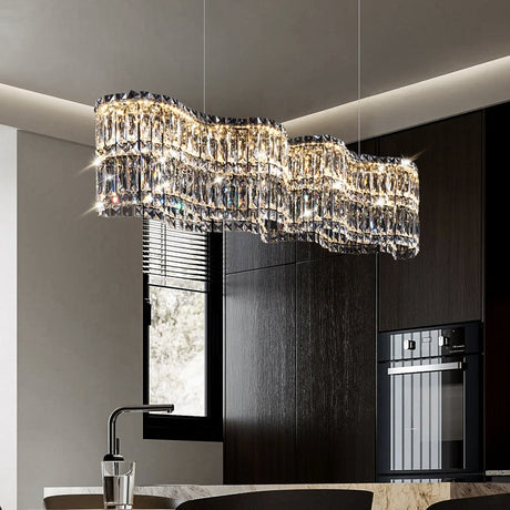 Candelabru Cristal Led Cu Telecomanda Regalis, Crom Lucios - vivimall.ro