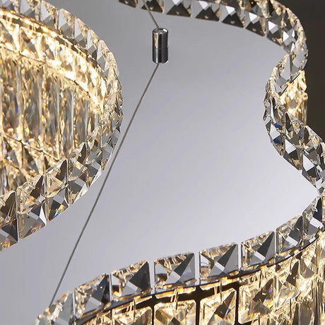 Candelabru Cristal Led Cu Telecomanda Regalis, Crom Lucios - vivimall.ro