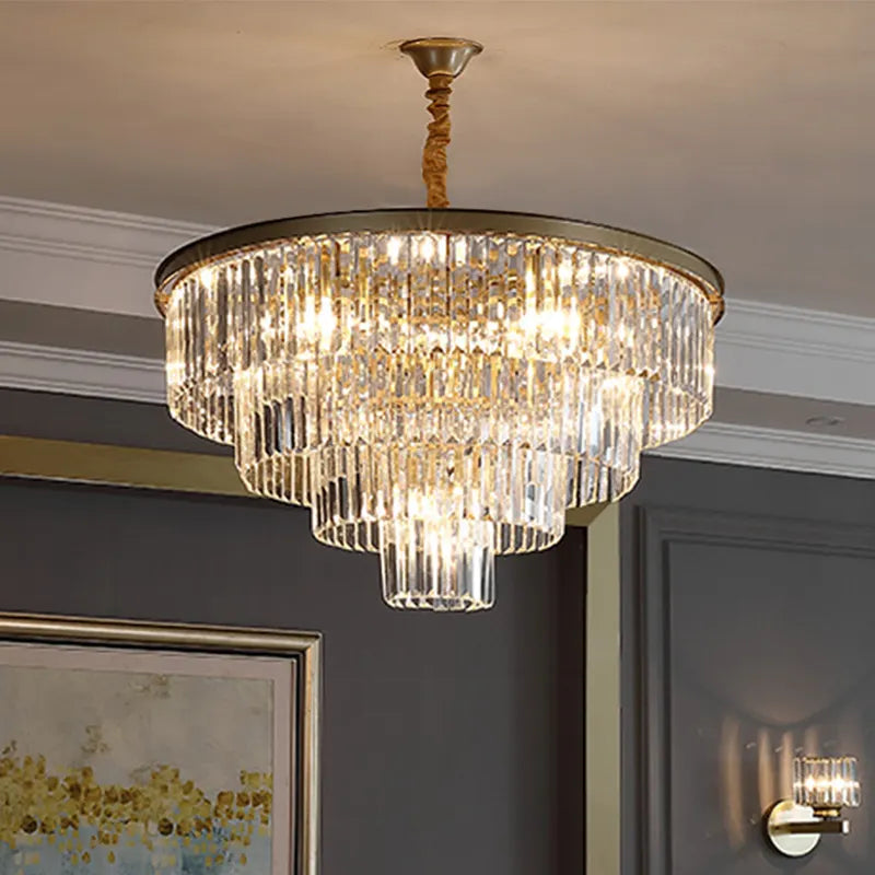 Candelabru Cristal Chambord Eleganza 8Xe14, Diametru 48Cm, Mat - vivimall.ro