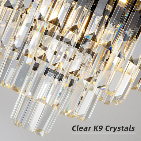 Candelabru Cristal Blois 10X E27 Negru - vivimall.ro