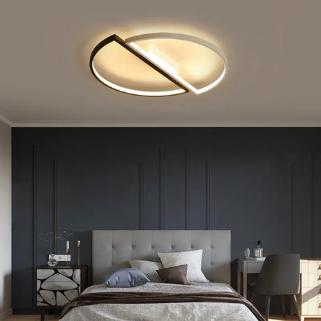 Lustra Led Cu Telecomanda Vector Arcus, 2 Elemente, Lumina Rece/Calda/Neutra, Dimabila - vivimall.ro
