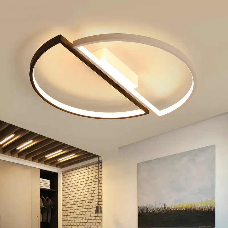 Lustra Led Cu Telecomanda Vector Arcus, 2 Elemente, Lumina Rece/Calda/Neutra, Dimabila - vivimall.ro