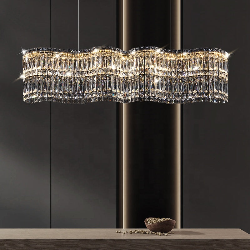 Candelabru Cristal Led Cu Telecomanda Regalis, Crom Lucios - vivimall.ro