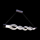 Lustra Led Suspendata Cu Telecomanda Wave , Liniara, Lumina Rece/Calda/Neutra, Dimabila, - vivimall.ro