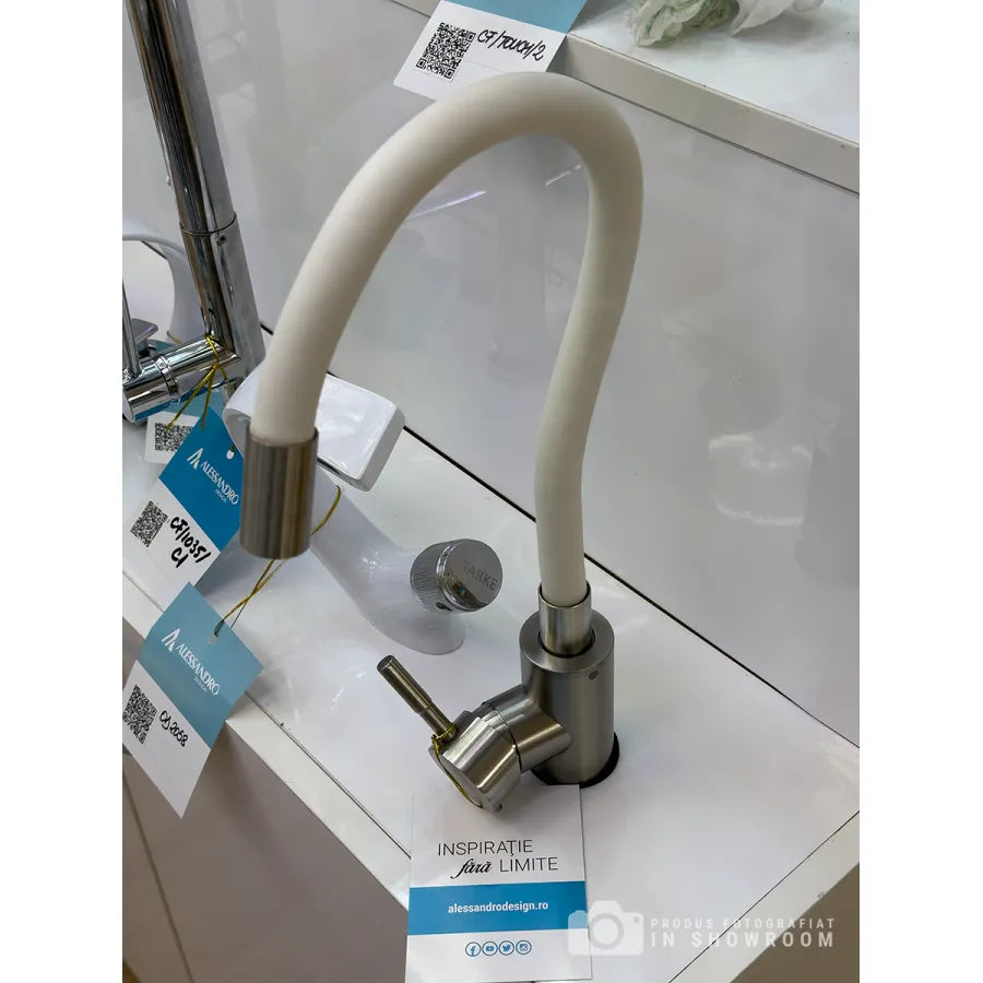 Baterie Cu Pipa Flexibila, Inox Sus304, Satinat Si - vivimall.ro