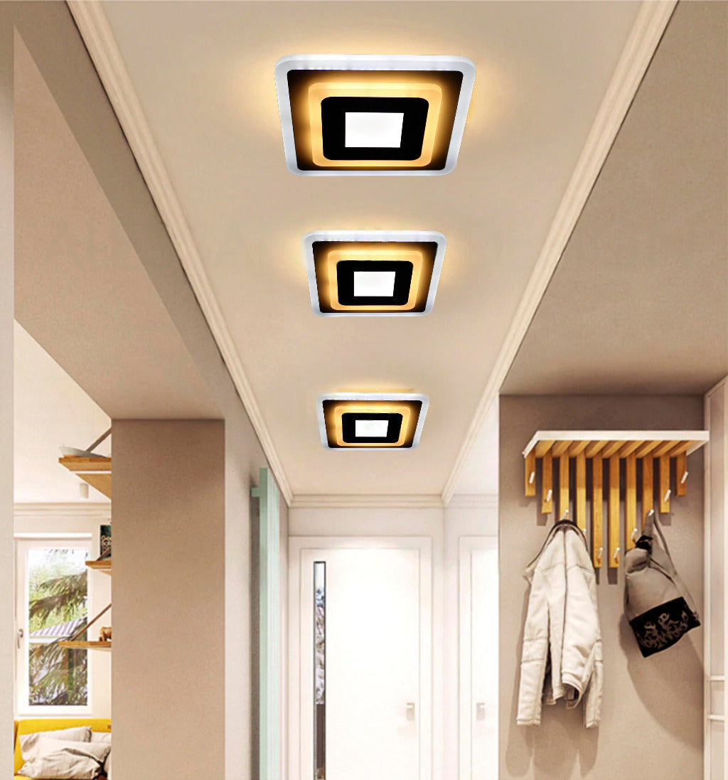 Lustra Led Mornika, Diametru 25Cm, Patrata, Lumina Neutra - vivimall.ro