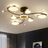 Lustra Led Cu Telecomnda Karina, 6 Elemente, Lumina Calda/Rece/Neutra, Dimabila - vivimall.ro