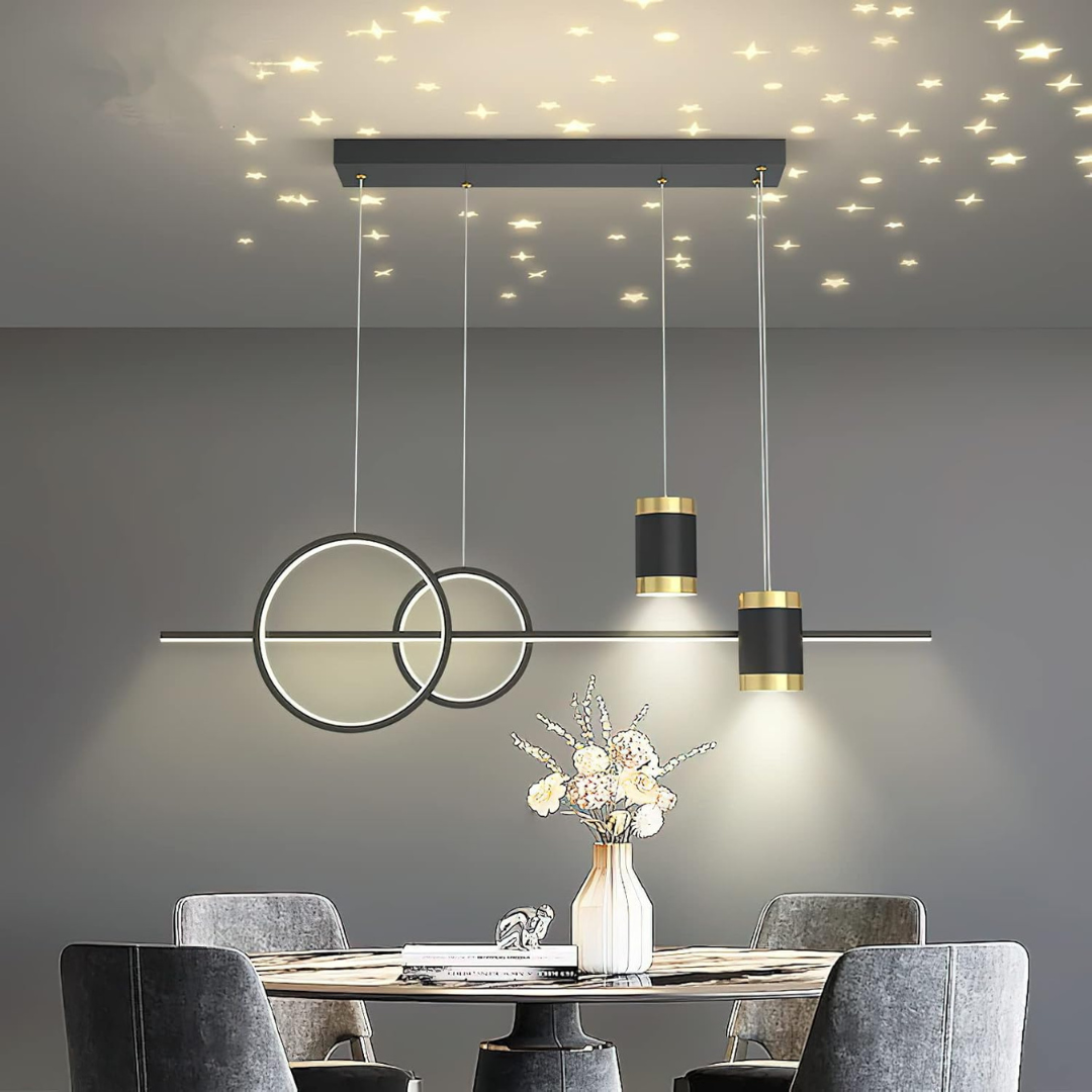 Lustra Led Suspendata Cu Telecomanda Paulina, Lumina Rece/Calda/Neutra, Dimabila - vivimall.ro