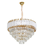 Candelabru Cristal Versailles Eleganza 7X E14, Diametru 49Cm, Lucios Si Alb - vivimall.ro