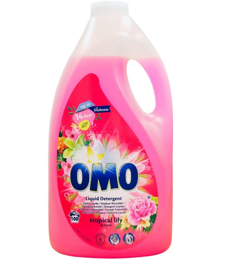 Detergent lichid Omo Tropical Lily 5l - Curățare puternică cu miros exotic