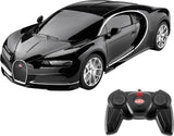 MASINA CU TELECOMANDA BUGATTI CHIRON NEGRU CU SCARA 1 LA 24