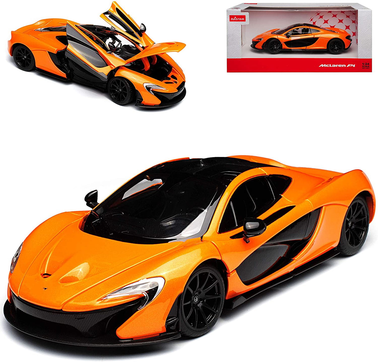 MASINUTA METALICA McLAREN P1 PORTOCALIU SCARA 1 LA 24