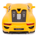 MASINA CU TELECOMANDA PORSCHE 918 SPYDER GALBEN CU SCARA 1 LA 24