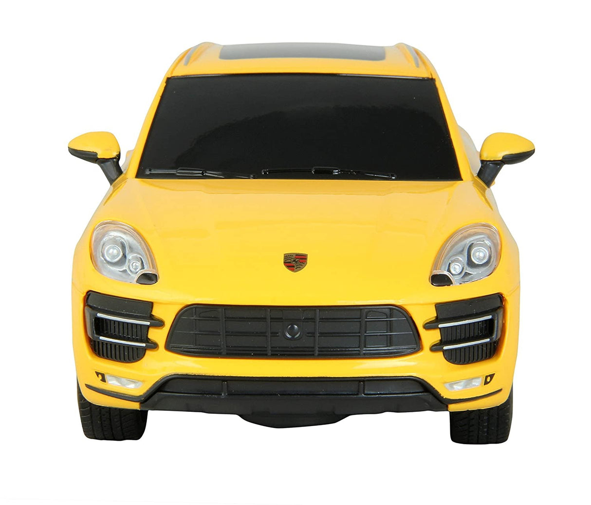 MASINA CU TELECOMANDA PORSCHE MACAN TURBO GALBEN CU SCARA 1 LA 24