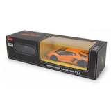 MASINA CU TELECOMANDA LAMBORGHINI AVENTADOR SVJ PORTOCALIU CU SCARA 1 LA 24