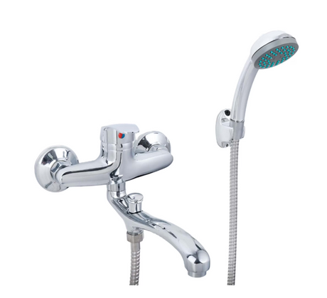 Baterie Cada Crom Lucios - Set Complet Cu Pipa Pivotanta De 25Cm, Para - vivimall.ro