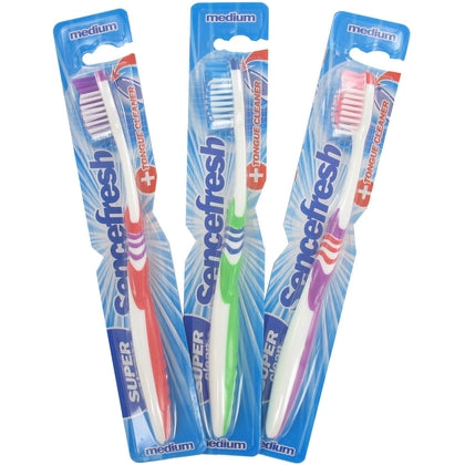 Periuță de dinți Sence - Medium Super Clean 12 buc. assorti - Îngrijire orală eficientă