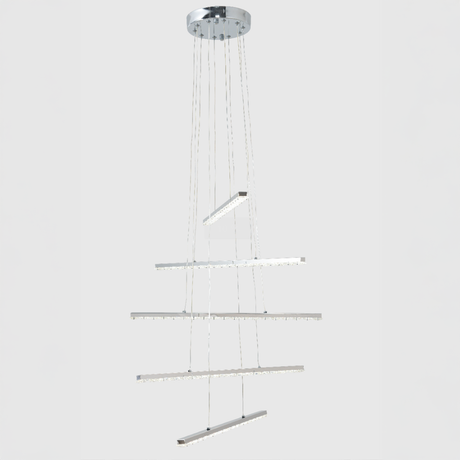 Lustra Led Suspendata Cu Telecomanda Si Cristal Liboria, Lumina Rece/Calda/Neutra, Dimabila - vivimall.ro
