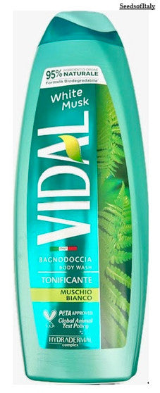 Gel de dus tonifiant White Musk Vidal 500ml - Revigorare instantanee
