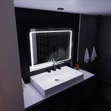 Oglinda Led Rectangulara, Sole Senzor Marcello, Sistem Dezaburire, Ceas & Termometru - vivimall.ro