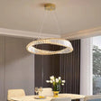 Lustra Led Cu Telecomanda Si Cristal Luigi, Lumina Rece/Calda/Neutra, Dimabila - vivimall.ro