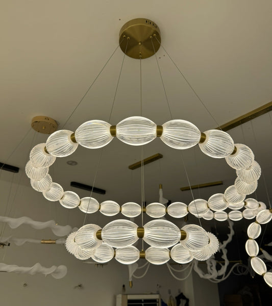 Lustra Led Suspendata Cu Telecomanda Fausto, Lumina Rece/Calda/Neutra, Dimabila,Inaltime Reglabila - vivimall.ro