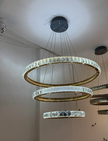 Candelabru Cristal, Kensington Magno, 3 Elemente, Inaltime Reglabila - vivimall.ro