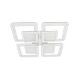 Lustra Led Cu Telecomanda Susan, 4 Patrate, Lumina Rece/Calda/Neutra, Dimabila - vivimall.ro