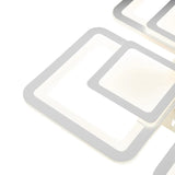 Lustra Led Cu Telecomanda Susan, 4 Patrate, Lumina Rece/Calda/Neutra, Dimabila - vivimall.ro