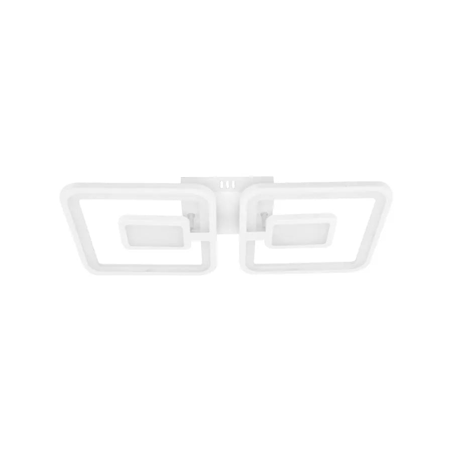 Lustra Led Cu Telecomanda Felix, 2 Patrate, Lumina Rece/Calda/Neutra, Dimabila - vivimall.ro