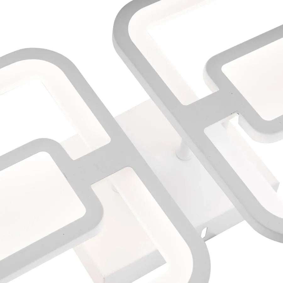 Lustra Led Cu Telecomanda Felix, 2 Patrate, Lumina Rece/Calda/Neutra, Dimabila - vivimall.ro