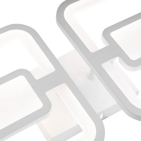 Lustra Led Cu Telecomanda Felix, 2 Patrate, Lumina Rece/Calda/Neutra, Dimabila - vivimall.ro