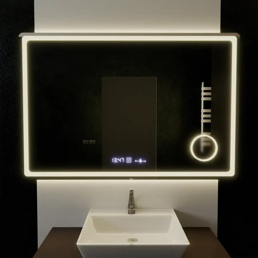 Oglinda Led Rectangulara, Souverain Motionglow Marcello, Sistem Dezaburire, Ceas & Termometru, Lupa Cosmetica - vivimall.ro