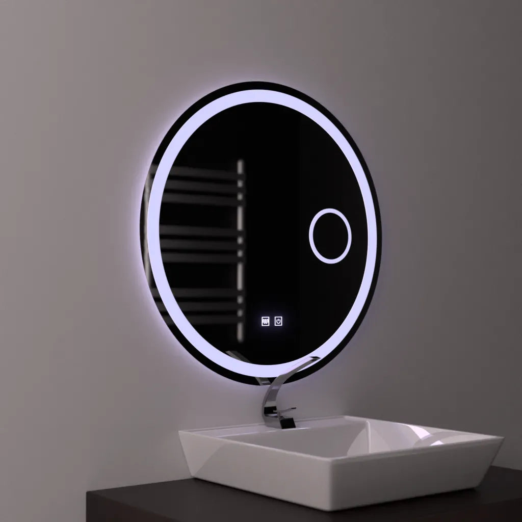 Oglinda Led Rotunda 60Cm, Touch Luxor, Sistem Dezaburire - vivimall.ro
