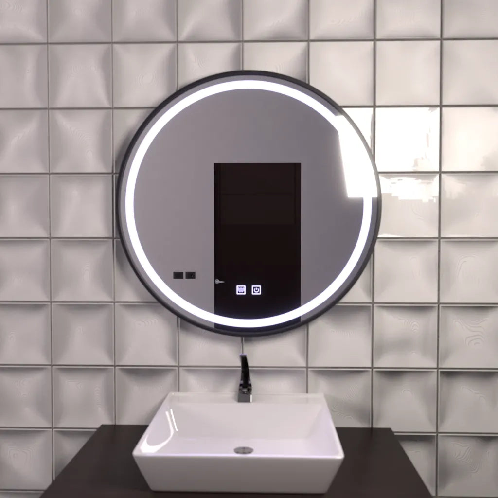 Oglinda Led Rotunda 60Cm, Lucea Touch, Sistem Dezaburire - vivimall.ro