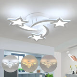 Lustra Led Cu Telecomanda Ipomoea, 3 Stele, Lumina Rece/Calda/Neutra, Dimabila - vivimall.ro