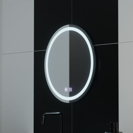 Oglinda Led Rotunda 50Cm Lucea Touch Sistem Dezaburire - vivimall.ro