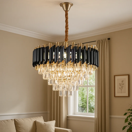 Candelabru Cristal Versailles Eleganza 7X E14, Diametru 49Cm, Lucios - vivimall.ro