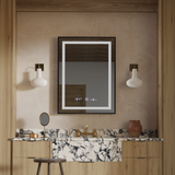 Oglinda Led Rectangulara, Verite Majeste Noir Motion Glow Marcello, Sistem Dezaburire, Ceas & Termometru - vivimall.ro