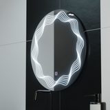 Oglinda Led Rotunda 60Cm, Flusso Touch, Sistem Dezaburire - vivimall.ro