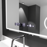 Oglinda Led Rectangulara, Riflesso Motionglow Marcello, Sistem Dezaburire, Ceas & Termometru, Lupa Cosmetica - vivimall.ro