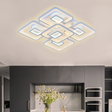 Lustra Led Cu Telecomanda Felix, 5 Patrate, Lumina Rece/Calda/Neutra, Dimabila - vivimall.ro