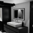 Oglinda Led Rectangulara, Verite Majeste Noir Motion Glow Marcello, Sistem Dezaburire, Ceas & Termometru - vivimall.ro