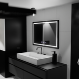 Oglinda Led Rectangulara, Verite Majeste Noir Motion Glow Marcello, Sistem Dezaburire, Ceas & Termometru - vivimall.ro