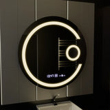 Oglinda Led Rotunda, 70Cm, Visio Motionglow Marcello, Sistem Dezaburire, Ceas & Termometru, Lupa Cosmetica - vivimall.ro