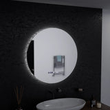 Oglinda Led Rotunda, 60Cm, Serenite Motionglow Marcello, Sistem Dezaburire, Ceas & Termometru - vivimall.ro