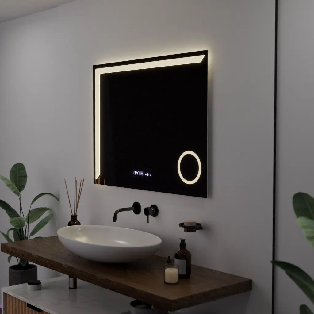 Oglindă LED Rectangulară Precision Marcello | Motionglow - vivimall.ro