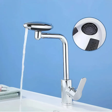 Baterie Lavoar Cartus Ceramic Pipa Rotativa Crom Lucios Racorduri Incluse Ec02 - vivimall.ro