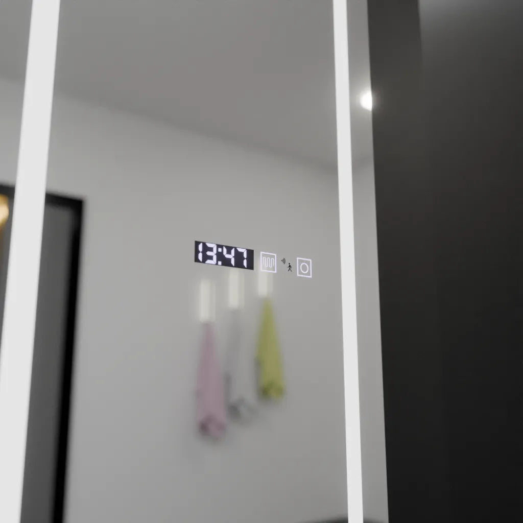 Oglinda Led Rectangulara, Giulia Senzor Radar Marcello, Sistem Dezaburire, Ceas & Termometru, Dimabila - vivimall.ro