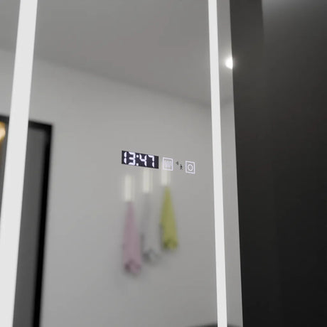 Oglinda Led Rectangulara, Giulia Senzor Radar Marcello, Sistem Dezaburire, Ceas & Termometru, Dimabila - vivimall.ro
